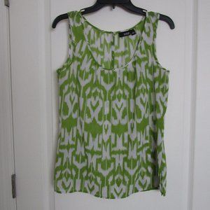 sleeveless printed blouse